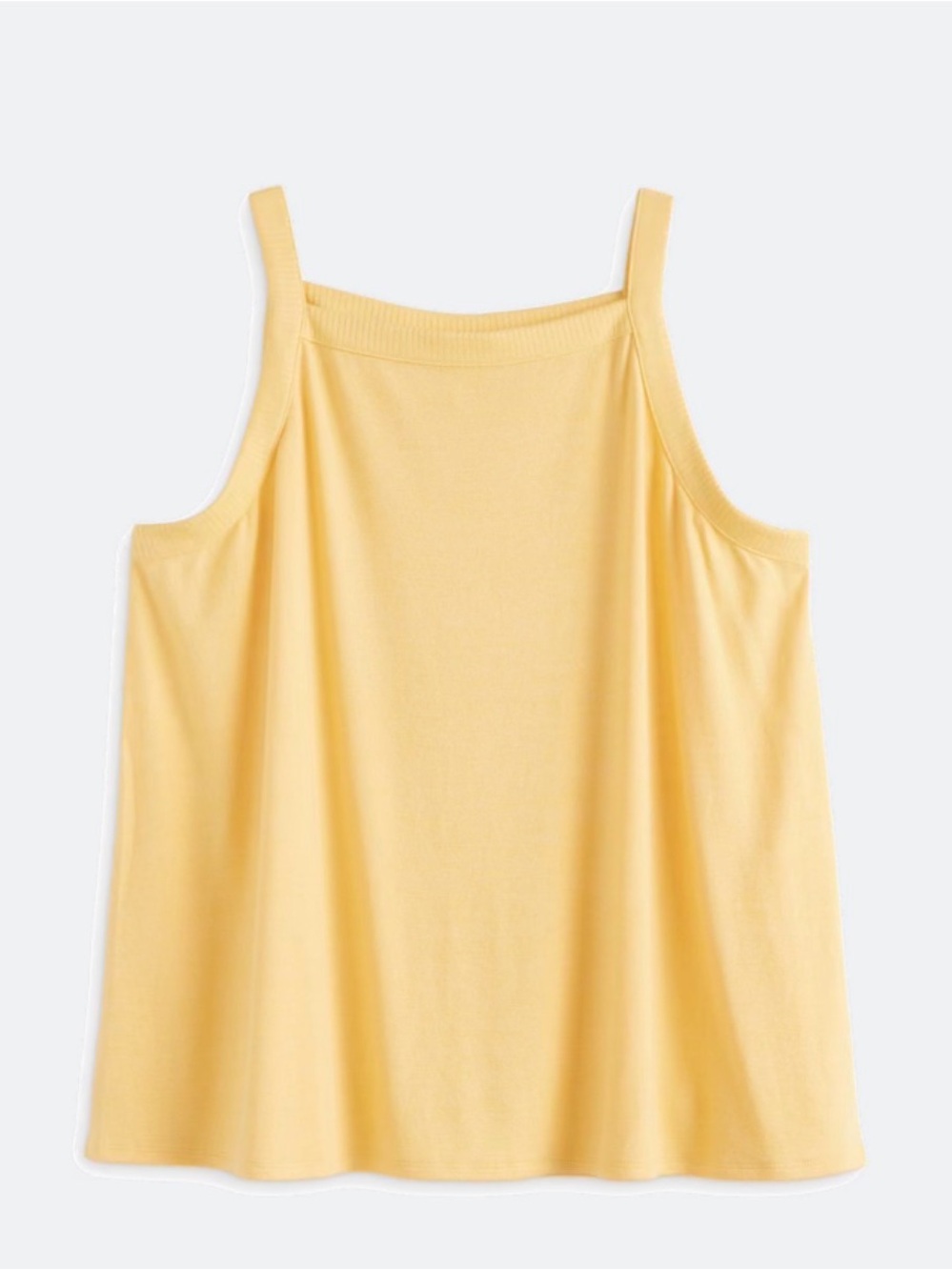 Market & Spruce Pale Yellow Square Neck Tank